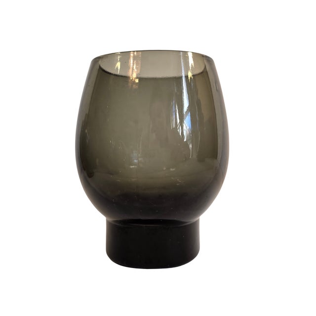 Mid 20th Century Holmegaard Per Lütken Smoky Lowball Tumblers With Ribbed Pedestal – Set of 6, Mid-Century Danis For Sale - Image 13 of 17