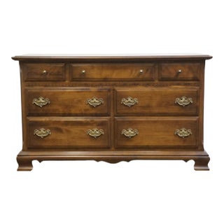 Ethan Allen Classic Manor Solid Hard Rock Maple 56" Double Dresser 15-5202 For Sale