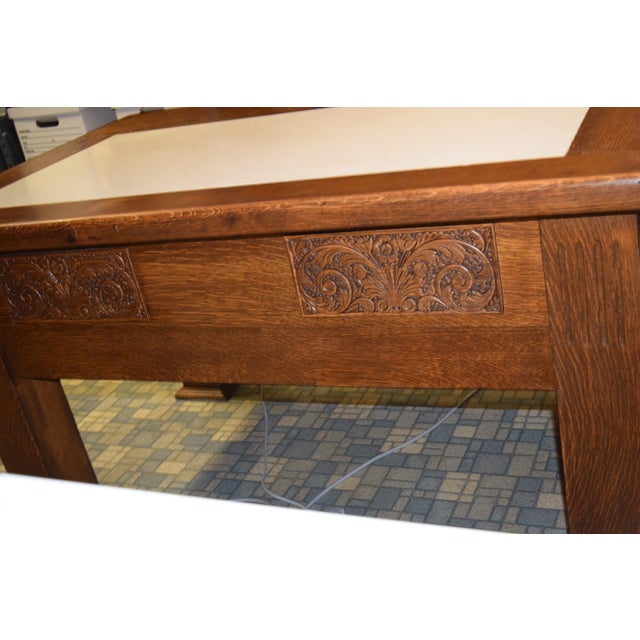 1940s Vintage Victorian Table or Kitchen Island With Marble Insert For Sale - Image 9 of 9