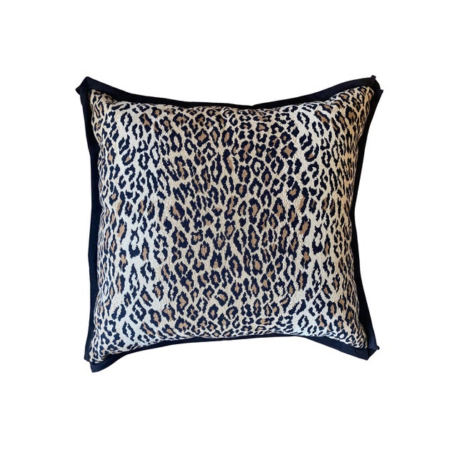 Textile Custom Pair of Leopard Print Euro Pillows For Sale - Image 7 of 13