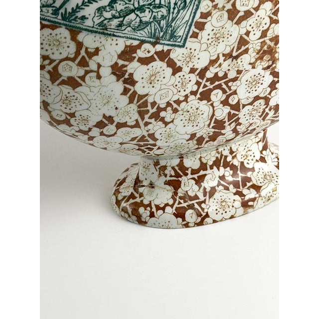 Ceramic Aesthetic Movement Japonisme Moon Flask from Franz Anton Mehlem, Germany, 1865 For Sale - Image 7 of 10