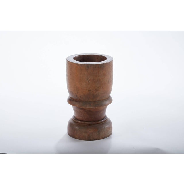 Traditional Early 20th Century Wooden Mortar from Argentina For Sale - Image 3 of 4