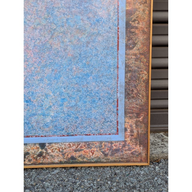 1980s Geometric Abstract Acrylic Painting on Canvas by B. Wilson "Spatter Series No. 2," Framed For Sale - Image 4 of 8