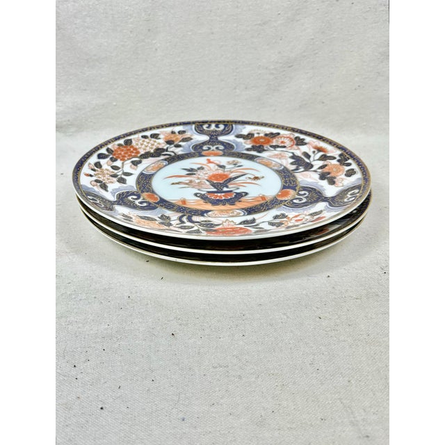 Antique Imari Chinoiserie Plates-Set of 3 For Sale - Image 12 of 13
