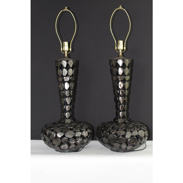 Mid 20th Century Richard Barr Style Brutalist Large Scale Lamps - a Pair For Sale - Image 12 of 12