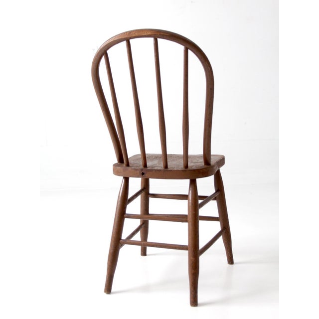 Antique Windsor Bow Back Spindle Chair For Sale - Image 9 of 14