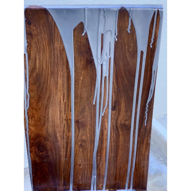 Wood Acacia Wood Chairs - Set of 4 For Sale - Image 7 of 13