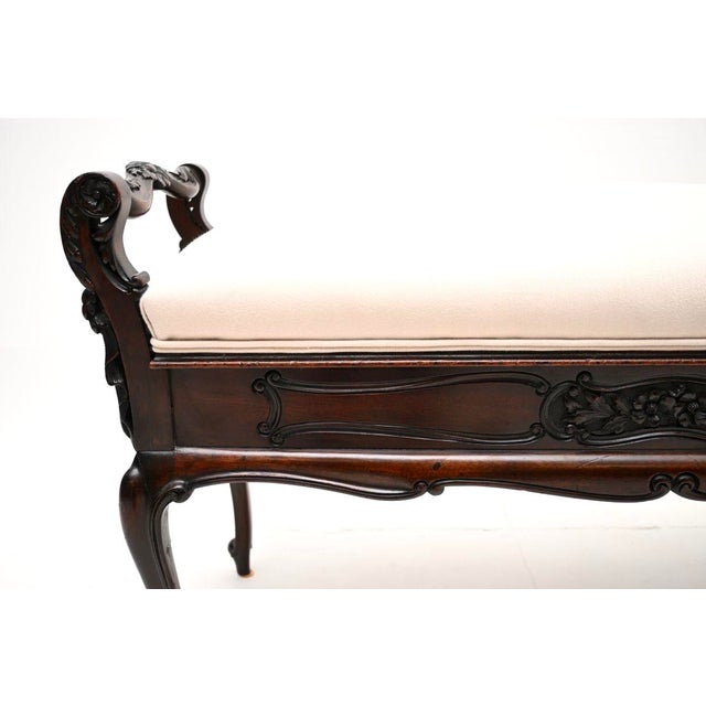 19th Century Antique Victorian Piano Duet Stool, 1880 For Sale - Image 5 of 11