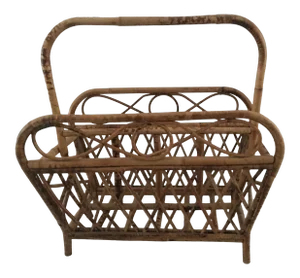 1950’s Rattan Magazine Rack
