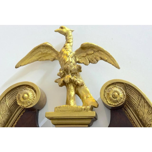 Monumental Philadelphia Federal Period Gilt & Mahogany Eagle Mirror For Sale - Image 9 of 12