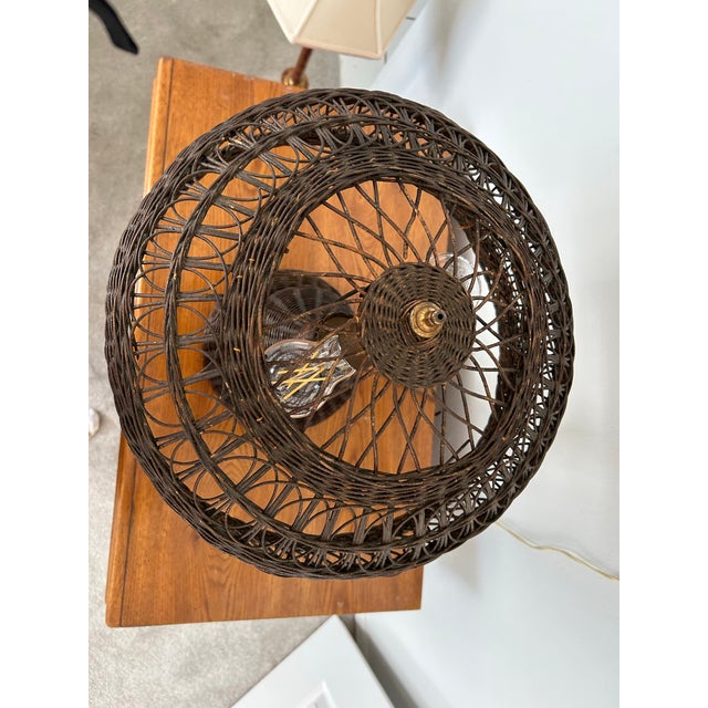 Late 19th Century Late 19th Century Arts and Crafts Wicker Lamp For Sale - Image 5 of 8