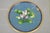Vintage Brass Enamel Blue & Gold Floral Cloisonne Small Trinket Dish Set - Pair For Sale - Image 4 of 8