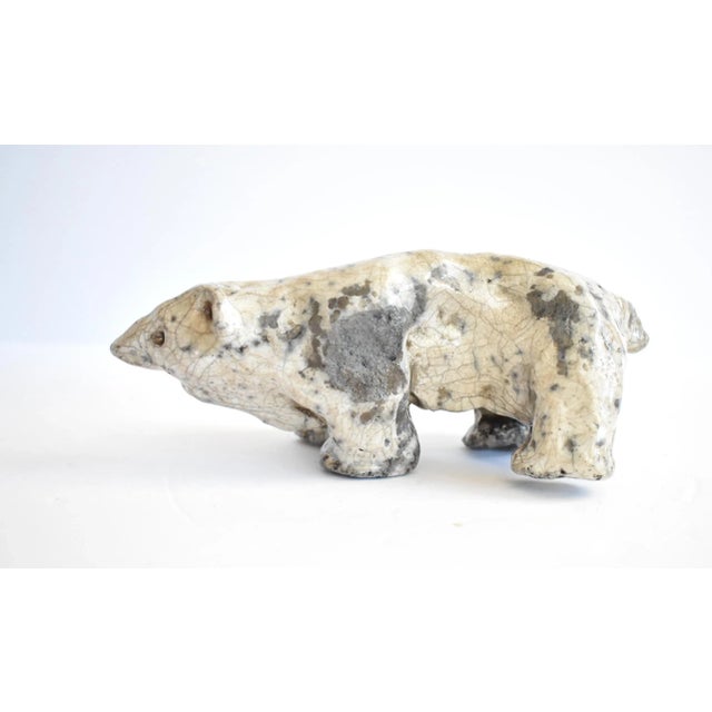 Mid 20th Century Enamel and Metal Polar Bear Sculpture For Sale - Image 5 of 11