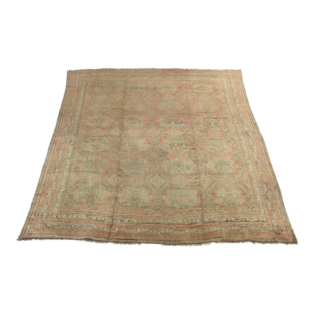 Antique Turkish Oushak Rug, Circa 1900 For Sale
