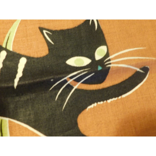 Vintage Dolly Dembo Atomic Cat Linen - Kay Dee Designs Textile Art For Sale In Providence - Image 6 of 10