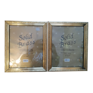 1980s Pair of Brass Photo Frames