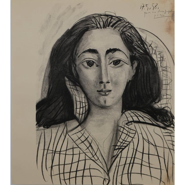 Pablo Picasso, Portrait of Jacqueline, Lithograph For Sale