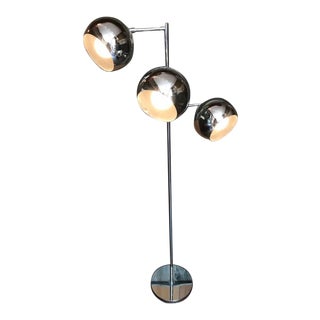 Mid-Century Modern Chrome 3-Way Ball Floor Lamp by Robert Sonneman For Sale