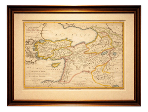 Antique Map of Turkey in Asia, Middle East and Persia, Bonne, 1780s