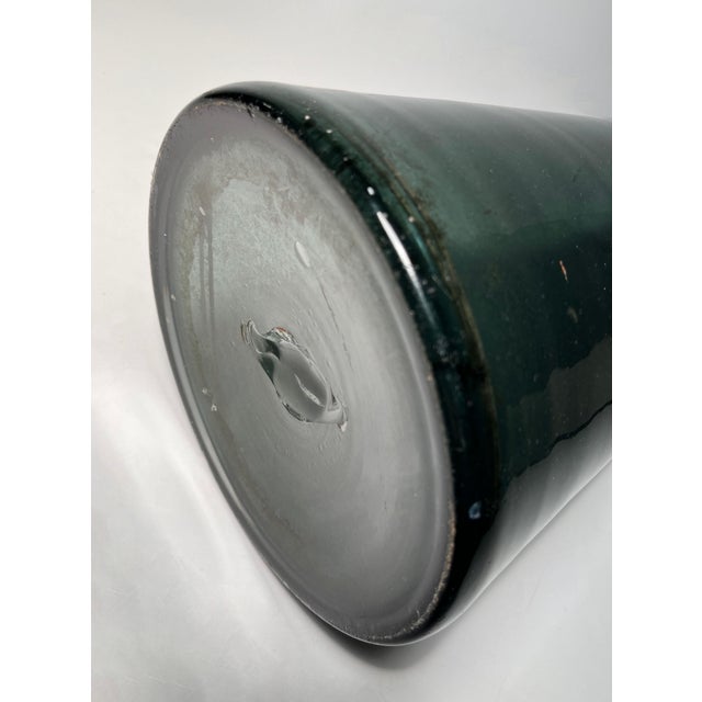 Blenko Blenko Architectural Glass Vase Model 5415 in Charcoal by Wayne Husted For Sale - Image 4 of 8