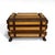 Folk Art Antique Footed Two-Tone Tramp Art Jewelry Box With Mirror For Sale - Image 3 of 10