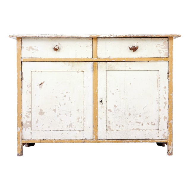 Swedish Painted Pine Cupboard, 1880 For Sale