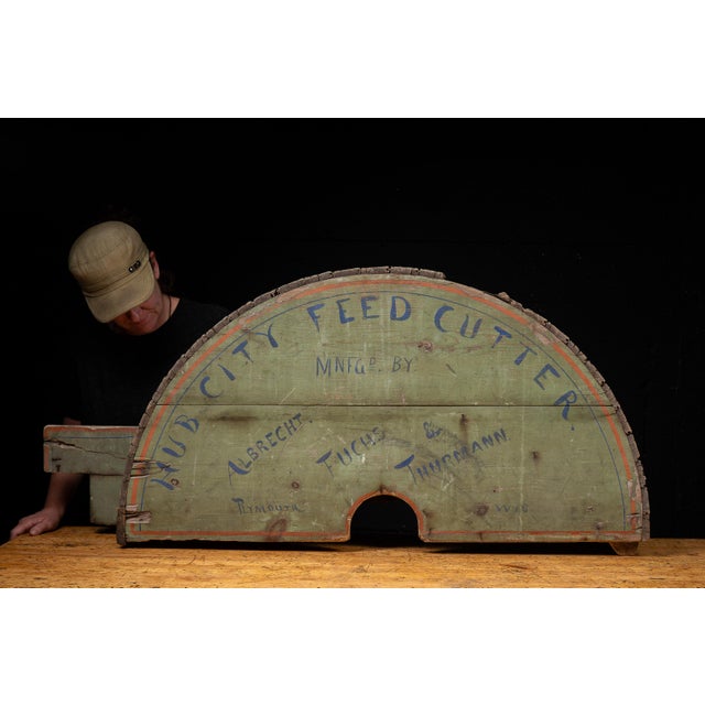 c. 1900-1920; Albrecht, Fuchs & Thurmann - Plymouth, Wisconsin Painted wooden housing from a "City Feed Cutter,"...
