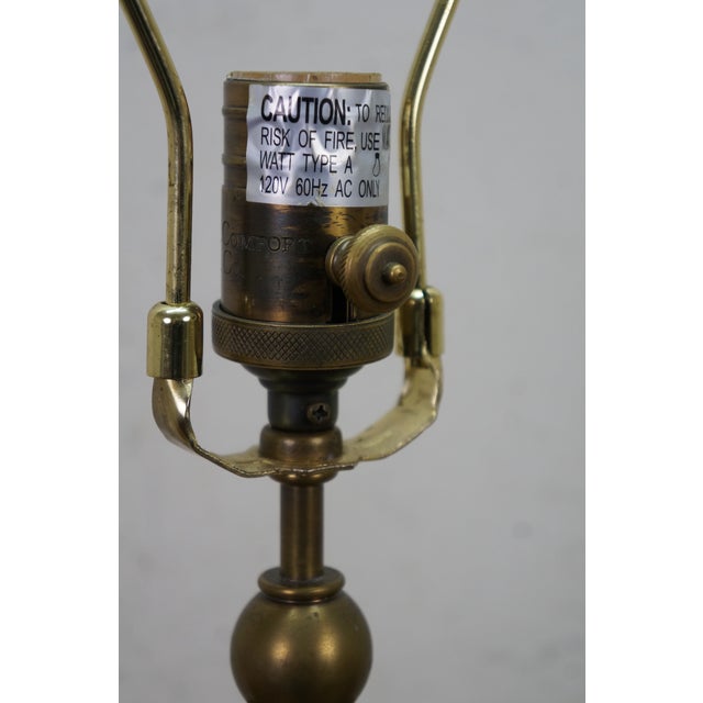 Late 20th Century Visual Comfort Stacked Brass Ball Orb Sphere Table Lamp 35" For Sale - Image 6 of 13