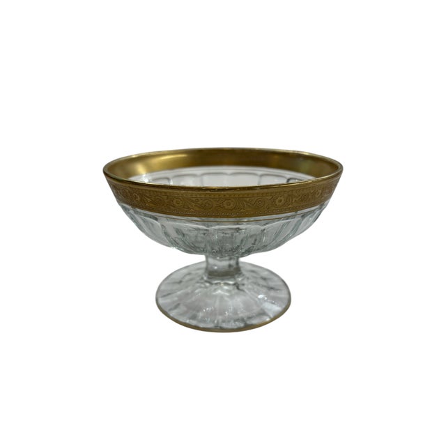 Transparent Mid 20th Century Mid Century Modern Heisey Gold-Rimmed Lidded Pedestal Candy Dish For Sale - Image 8 of 18