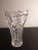 Glass Lead Crystal Clear Germany Etched Vase For Sale - Image 7 of 7