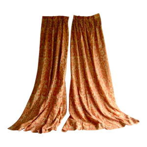 1940s Fortuny Lucrezia Design Pair of Curtains -Drapes