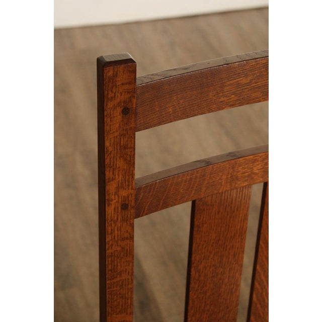 Stickley Mission Collection Harvey Ellis Oak Rocking Chair For Sale - Image 12 of 18