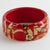 Salvatore Ferragamo Salvatore Ferragamo Red Acrylic Lucite Bracelet Bangle with Faux-Wood Texture For Sale - Image 4 of 14