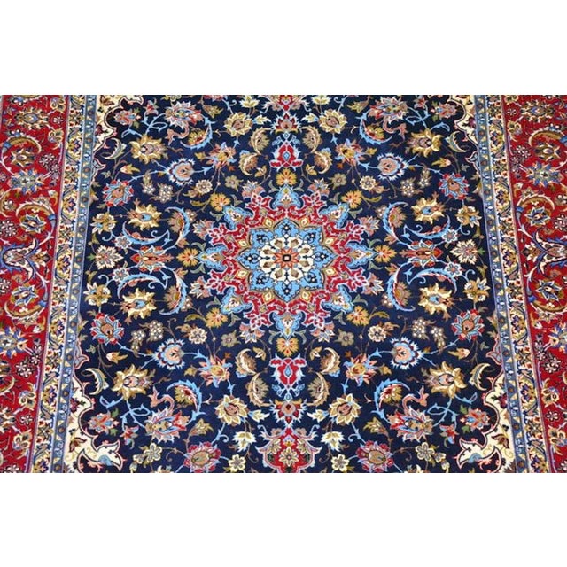 Isfahan Rug with Silk, 1940s For Sale - Image 4 of 18