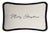 Christmas Happy Pillow in White and Black from Lo Decor For Sale