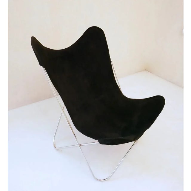 Butterfly Chair in Suede, Italy, 1960s For Sale - Image 4 of 9