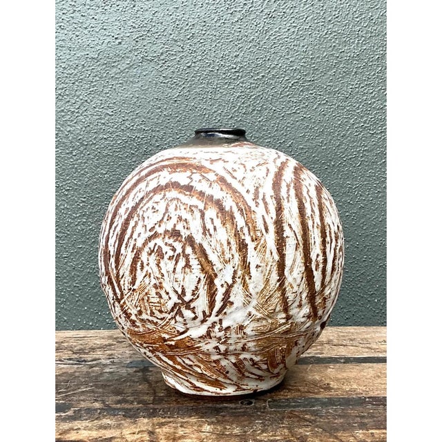 Vintage Abstract Ceramic Vessel For Sale - Image 11 of 12