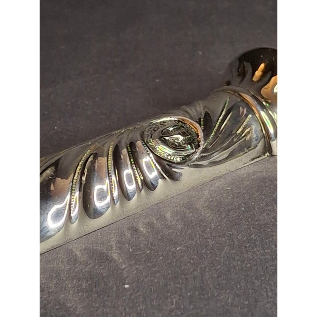 Metal Vintage Hazorfim Israel 925 Sterling Silver Mezuzah Case, Spiral Swirl Repousse For Sale - Image 7 of 18