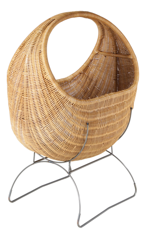 Wicker Baby Bed, Netherlands, 1960s