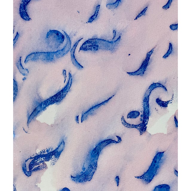 Large Abstract Watercolor/Signed and Dated '93 For Sale In Miami - Image 6 of 8