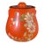 Quick Hits Authentic Ransburg hand-painted stoneware cookie jar 1930s American pottery with floral detailing Saturated...