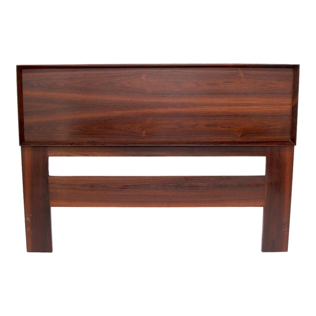 Reversible Cane to Rosewood Queen Size Headboard Bed For Sale