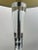 2010s Modern Glass Column Table Lamp With Chrome Base and White Shade For Sale - Image 5 of 14