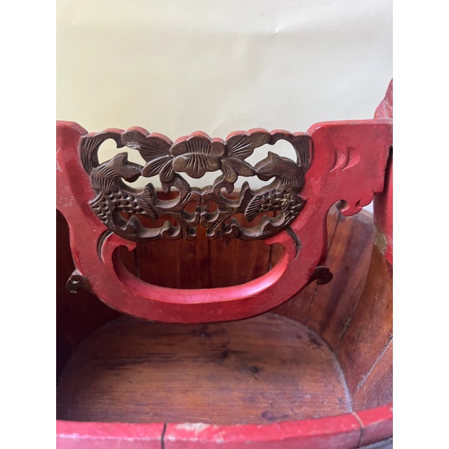 Antique Qing Dynasty Chinese Wooden Basket, 19th Century For Sale In Washington DC - Image 6 of 13