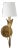 Regina Andrew River Reed Sconce Single, Antique Gold Leaf with Natural Linen Shade For Sale