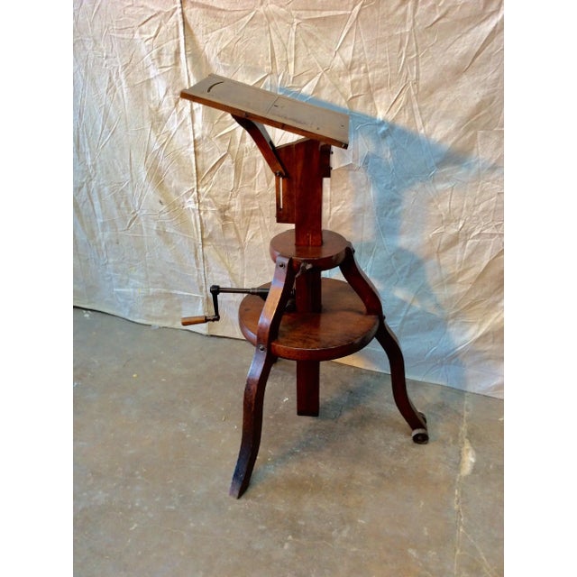 Brown Early 1800s French Walnut Camera Stand For Sale - Image 8 of 13