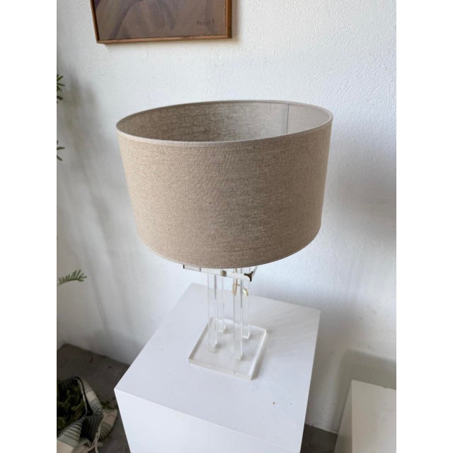 Plastic Acrylic Glass Table Lamp by David Lange, 1970s For Sale - Image 7 of 18