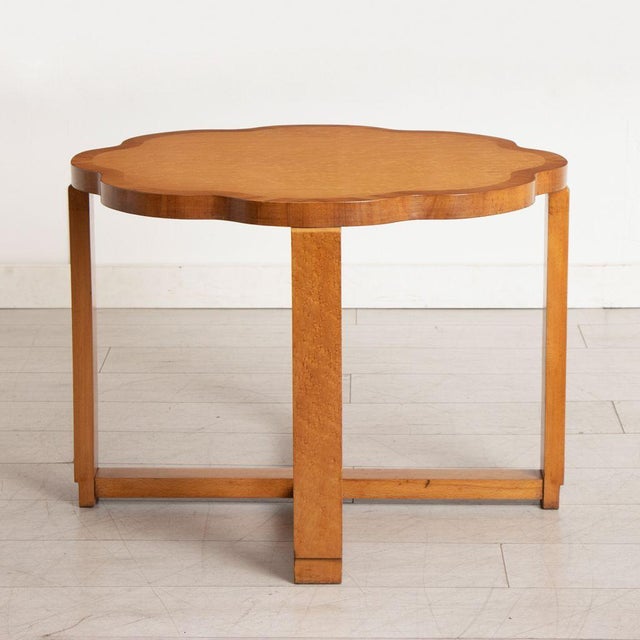 Wood Art Deco Cloud Shaped Maple Quintetto Nesting Tables by Harry and Lou Epstein, 1930s, Set of 5 For Sale - Image 7 of 10