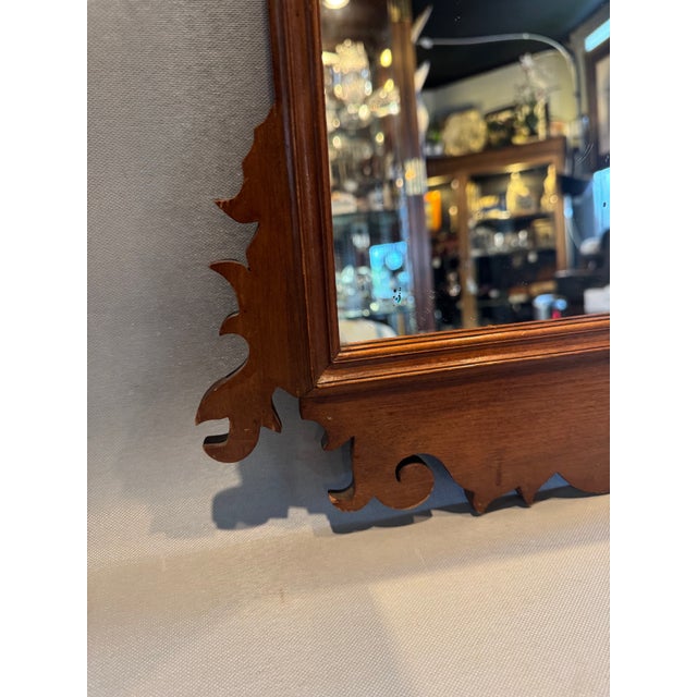 Antique Chippendale Style Wall Mirror. All intact. Backboard may be older than the frame. See photos for details. 24.25 x...