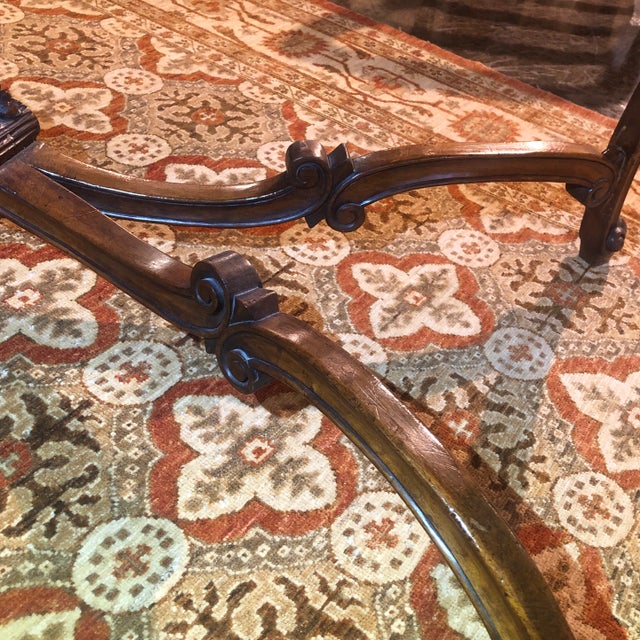 1900 - 1909 Antique Hand-Carved and Shaped Center Table For Sale - Image 5 of 13